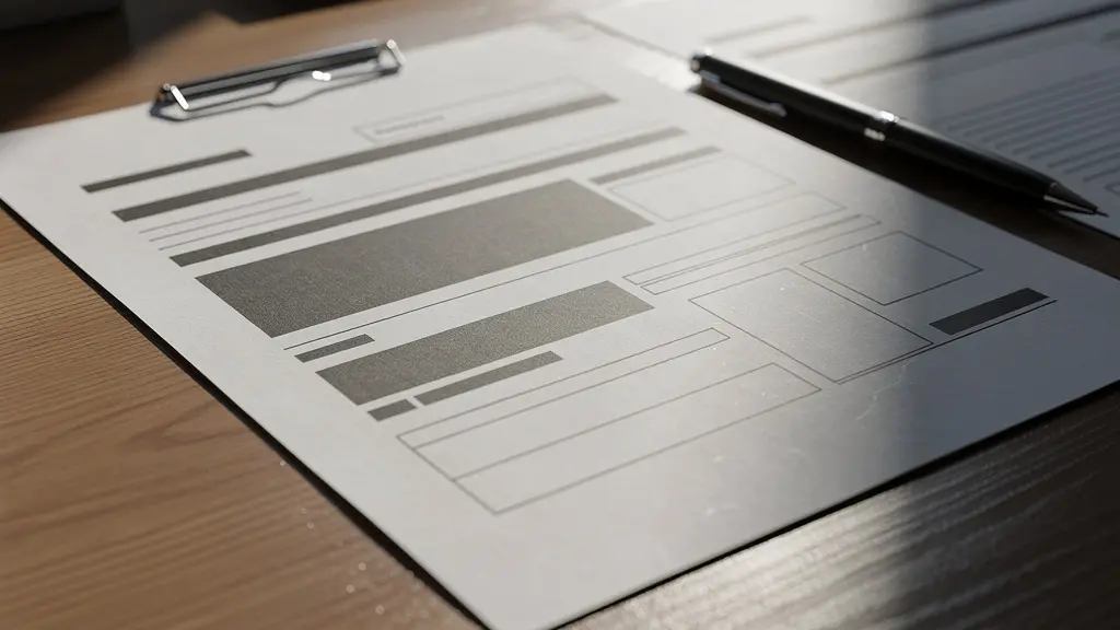 Mesa de trabajo con documentos legales y contrato de alquiler temporal profesionalmente organizados