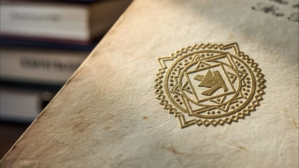 Vista macro detallada de documentos legales españoles con sello notarial visible