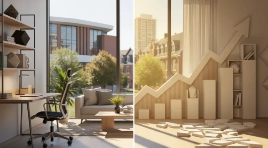 Inversión inmobiliaria en pisos para estudiantes con vista de apartamento moderno equipado