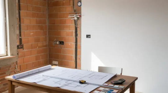 Diseño de reforma integral con planos arquitectónicos y control de presupuesto