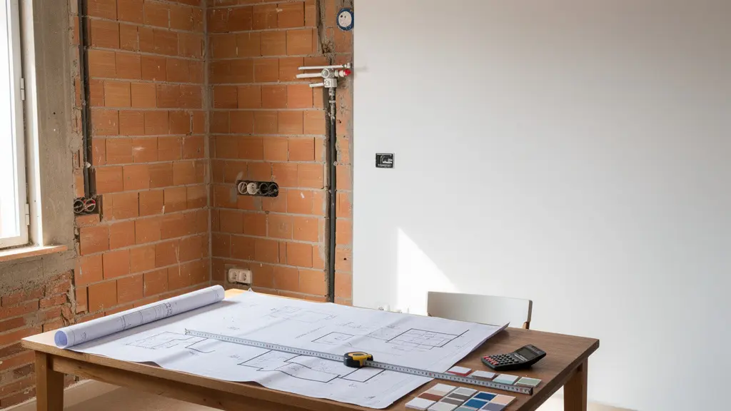 Diseño de reforma integral con planos arquitectónicos y control de presupuesto