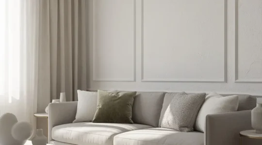 Salón moderno con técnicas de renovación sin cambiar muebles